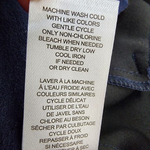 Tahari Draped Faux Leather Moto Jacket Womens Small Blue Asymmetrical Zip Career - Picture 13 of 13